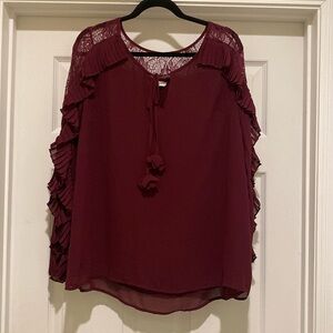 Entro maroon large women's blouse